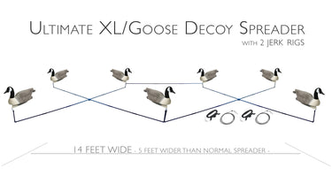 Ultimate XL/Goose Decoy Spreader with 2 Jerk Rigs & Connection Bar